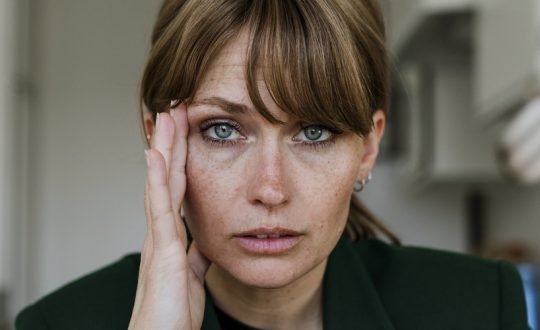 Stressed out woman working at home during coronavirus pandemic